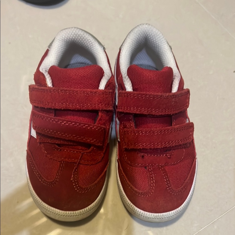 Cat & Jack Red and White Velcro Strap Sneakers